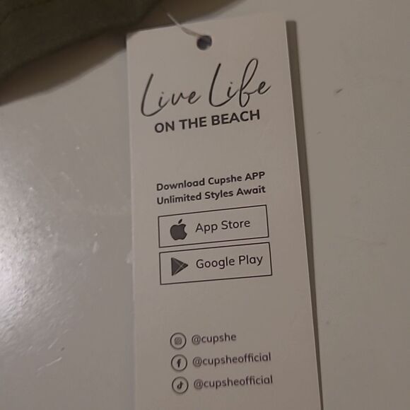 NEW L CUPSHE STRETCH GREEN TWIST SLEEVELESS SUMMER DRESS LARGE NWT - Picture 4 of 6